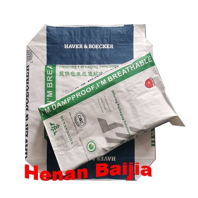 Slip Resist Industrial Paper Bags 25kg 50kg Valve Paper Bag Accept Customization