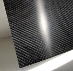 Glossy 1mm Carbon Fiber Sheet 3K Twill Impact Resistant For Contruction Parts