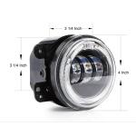 4 inch 30 W 2400LM Car LED Fog Lights With Halo Ring DRL for jeep wrangler JK