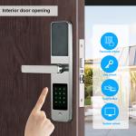 Smart Hotel Locks Grey / Black Hotel Smart Door Lock 2pcs Cards DC 6V Power