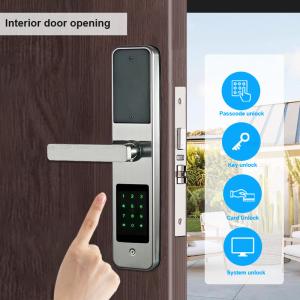 China Smart Hotel Locks Grey / Black Hotel Smart Door Lock 2pcs Cards DC 6V Power Supply factory