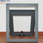 Gray Black Aluminum Double Glazed Windows Multi Locking Aluminum Awning Windows