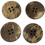 ODM Natural Coconut Buttons 4 Hole 38L Round Shape Fashionable