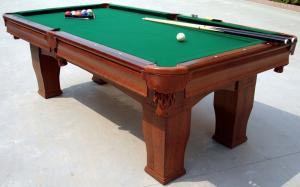 China Deluxe Full Size Heavy Duty Pool Table 8FT With Leather Pocket / Blend Wool factory