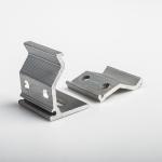 6005 T5 Aluminium Machining Parts 30~50mm Thin Film Solar Panel Clamps