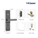 RFID Card Hotel Smart Door Lock Digital Semiauto Handle Door Lock Baking Vanish