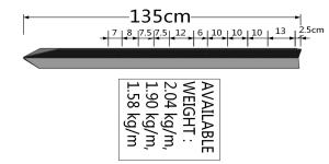 China 1350mm Y star picket 1.86kg per meter hot dipped galvanized factory