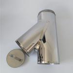 135 Degree Tee Piece Twin Wall Insulated Flue Pipe In With Twist Lock