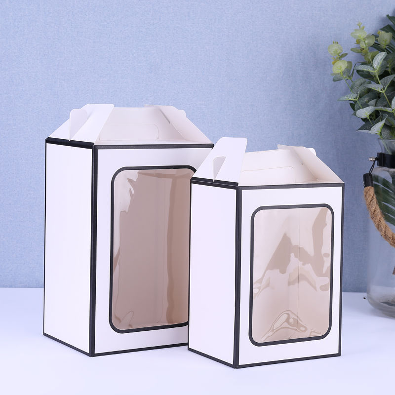 Custom Different Shape Luxury Flower Gift Packaging Box with Clear Window