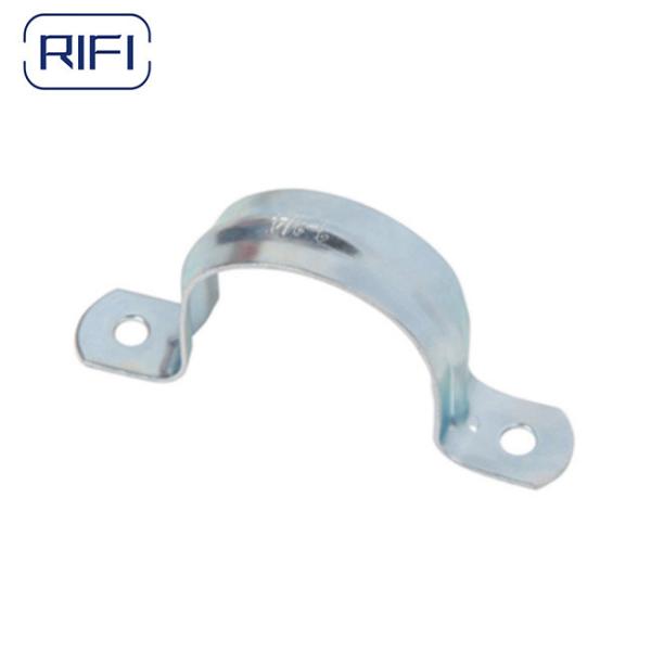 China EMT Conduit Fittings Galvanized Saddle Clamp 2 Hole Strap EMT Conduit Strap factory