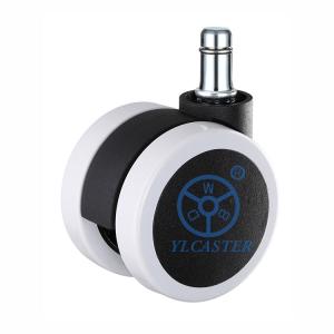 China 40KG Twin Wheel M11x22mm Grip Ring Stem Swivel Chair Casters Furniture Castors factory