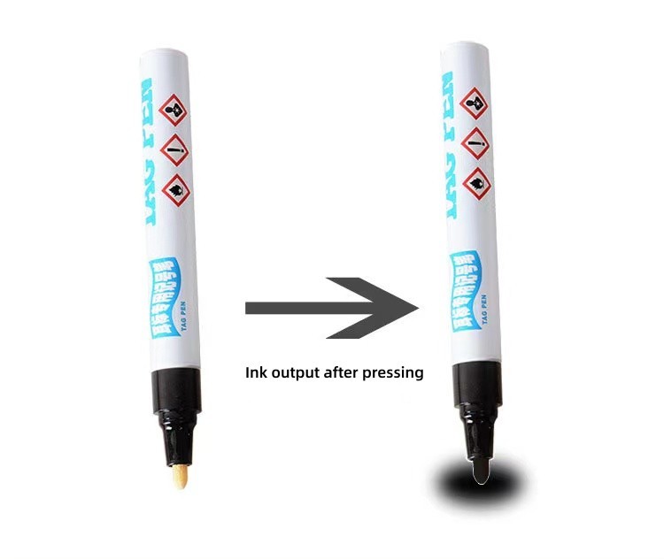 Permanent Black Ink Goat Cattle Ear Tag Marker Pen 14.5*15mm