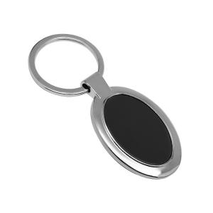 China Custom Promotional Rotating Blank Metal Car Keyring Round Shape Zinc Alloy Keychain factory