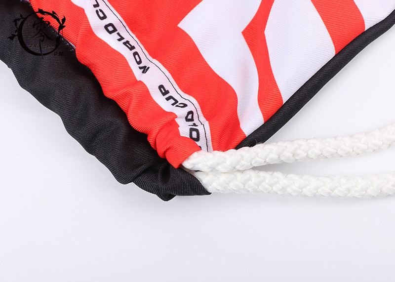 World Cup Digital Printed Drawstring Backpack Waterproof With Thick Cotton Ropes