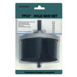 Serrated 65Mn Steel 7PC 2" Multi Blade Hole Saw Kit For Cutting Neat Holes In