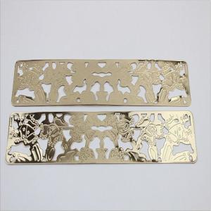 China Shiny gold hollow out metal iron sheet shoelace buckles 17.5x3.5cm factory