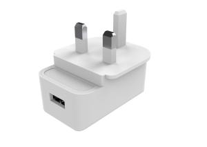 China Fireproof PC RoHS ErP 5V 1a USB Wall Charger UK factory