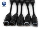 Waterproof Backup Camera Cable 4 Pin To 6 Pin Plug , Rearview Car Camera