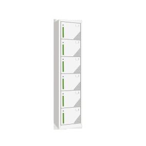 China Gym Narrow 0.6mm SPCC 6 Door Steel Office Lockers factory