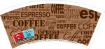 Film Lamination 185gsm Paper Cup Fan Wood Pulp Raw Material CE FSC