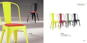 China outdoor metal Marais cushion chair/steel cafe chair furniture factory