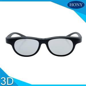 China Black Linear Polarized Cinema 3D Glasses Custom Frame Color For Movie Theater factory