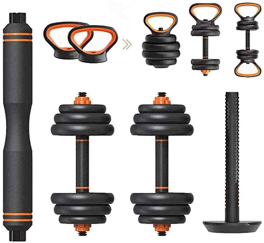 59CM Dumbbell Barbell Kettlebell Set 6 Adjustable 20 Kg Dumbbell Pair Cement