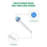 Stainless Steel SS410 Hex Flange Umbrella Head Roofing Screws