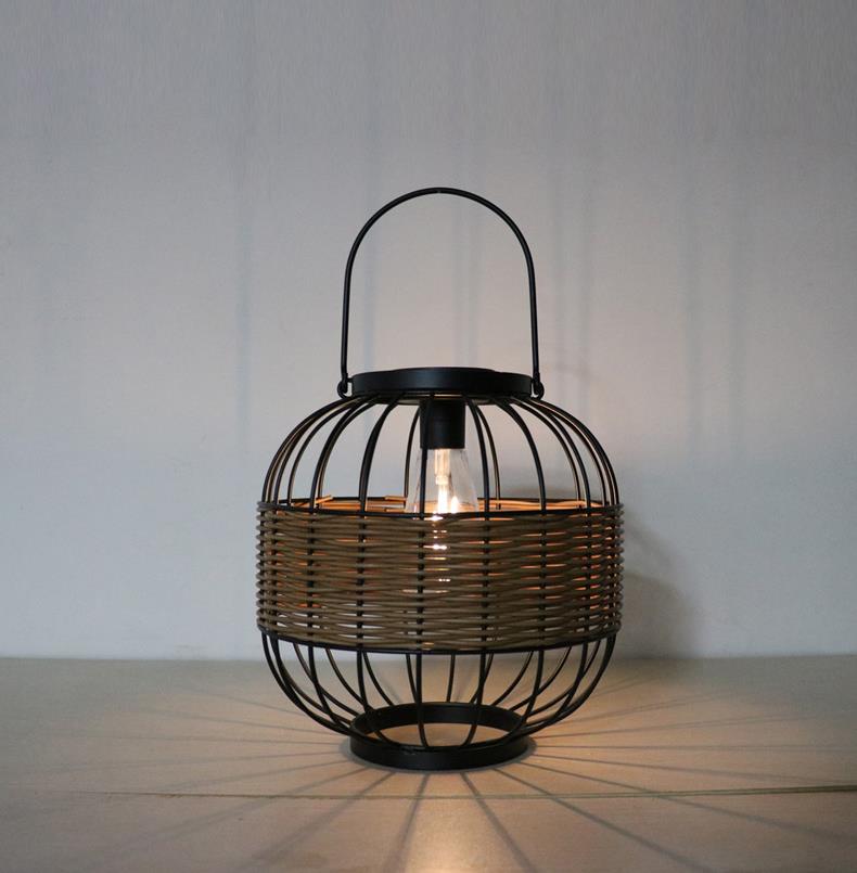 Waterproof Outdoor Rattan Lamp Shades For Balcony Garden Yard
