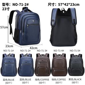 China PU Rucksack Men'S Laptop Leather Bag 23 Inch Backpack 1000g factory