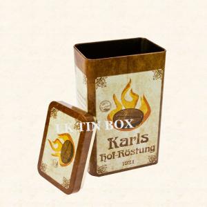 China Airtight Rectangular Coffee Tin box factory