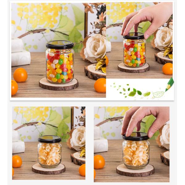 Food Safety Sealing Jelly Jars , 200ml / 250ml / 350ml Small Glass Containers