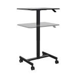 Black Wooden CEO Office Meeting Table with Modern Design and Pneumatic Height