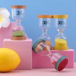 Home Decor Resin Yoga Hourglass Shaped Fruit Mini Hourglass Timer