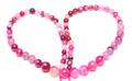 Fuchsia Striped Agate Graduated Rounds