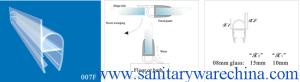 China Sealing Strips/waterproof strips/shower door seals/PVC Seal 007F factory