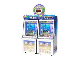 China 2 Player Kids Coin Ticket Pearl Fishery Arcade Machine Push Marbles For Amusement factory