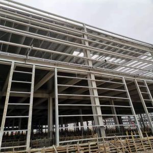 Prefabricated Industrial Steel Buildings with Glass Wool Sandwich Panels
