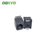 52D Series Single Port 6P6C RJ11 Jack Black Connector DGKYD52D1144IWW6SB3009