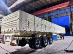 3 Axle 13000X2500X2100MM Sidewall Flatbed Trailer Truck Semi Trailer For