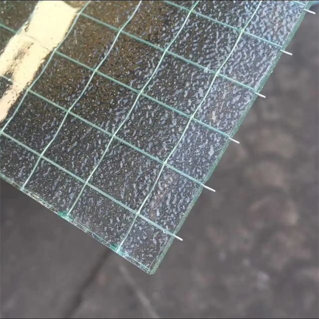6mm 12mm Laminated Clear Wired Mesh Reinforced Glass for Mall and Industrial Purposes