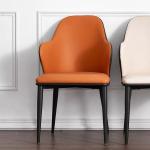 High Resilience Metal Legs Dining Chairs Rust Proof Easy To Clean Home Furniture