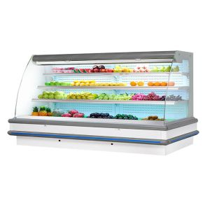 Upright Multideck Open Chiller Fruit Vegetable Milk Display Cooler
