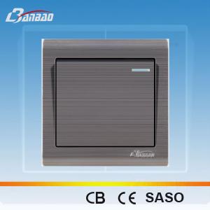 China LK6001 1gang 1way brush panel switch factory