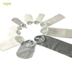 China PP PE Nylon PTFE Water Filteration Liquid Filter Bag 100 Micron factory