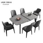 6 7 8 Seater Marble Dining Table And Chairs 130cm 140cm Minimalist Dining Table