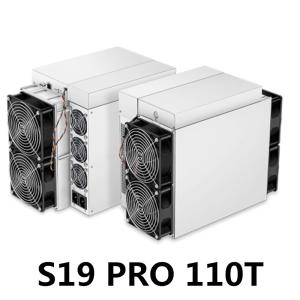 China 31.2W/TH Bitmain Antminer Bitcoin Miner S19 Pro 110T 3400W factory