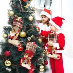 Christmas Stocking, 18" Set of 3 Santa, Snowman, Reindeer, Xmas Character 3D