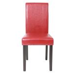Urban Solid Wood Leatherette Padded Dining Room Chairs , Colored Wooden Dining