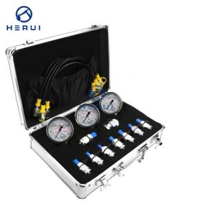 China Hydraulic Pressure Test Kit 3 Gauges for Excavators Pressure Gauge Diagnostic Tools factory